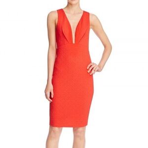 Aqua Dresses Red Sleeveless Dress S